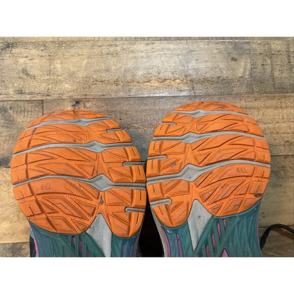 ASICS GT-2000 9 Women’s Size 10 Running Shoes Black Teal Purple Used - Picture 8 of 9